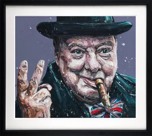 End Of The Beginning Sir Winston Churchill Paper Print by Paul Oz