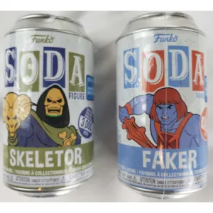 Funko Soda Skeletor & Faker Vinyl Figures - Wondercon Limited Edition 1/3000 & 1/4000 Pc